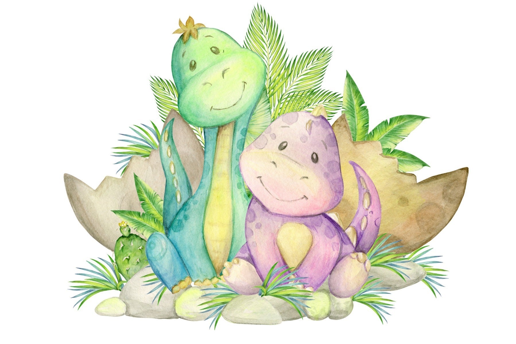 Fototapet Små Søte Dinosaurer