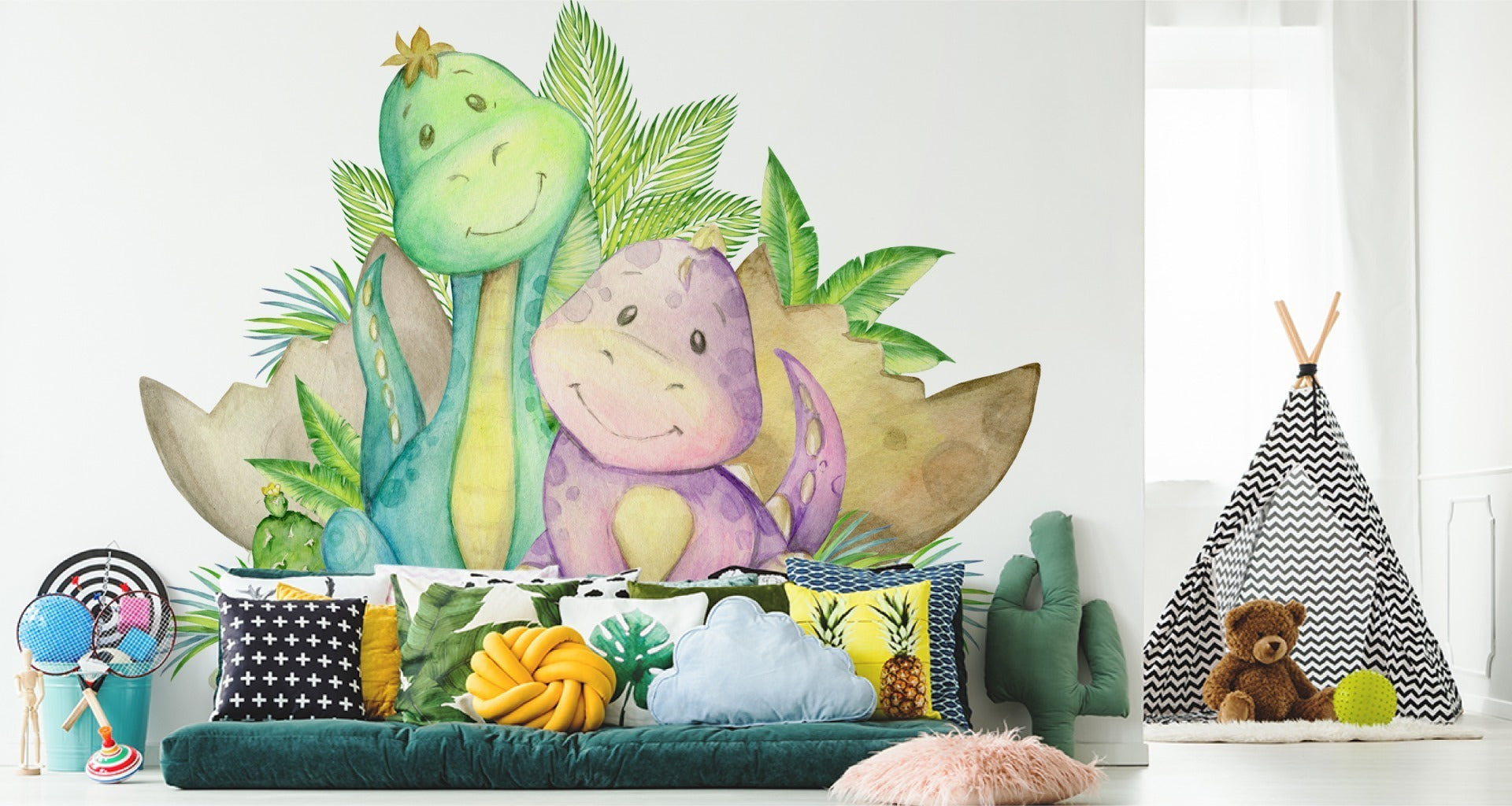 Fototapet Små Søte Dinosaurer