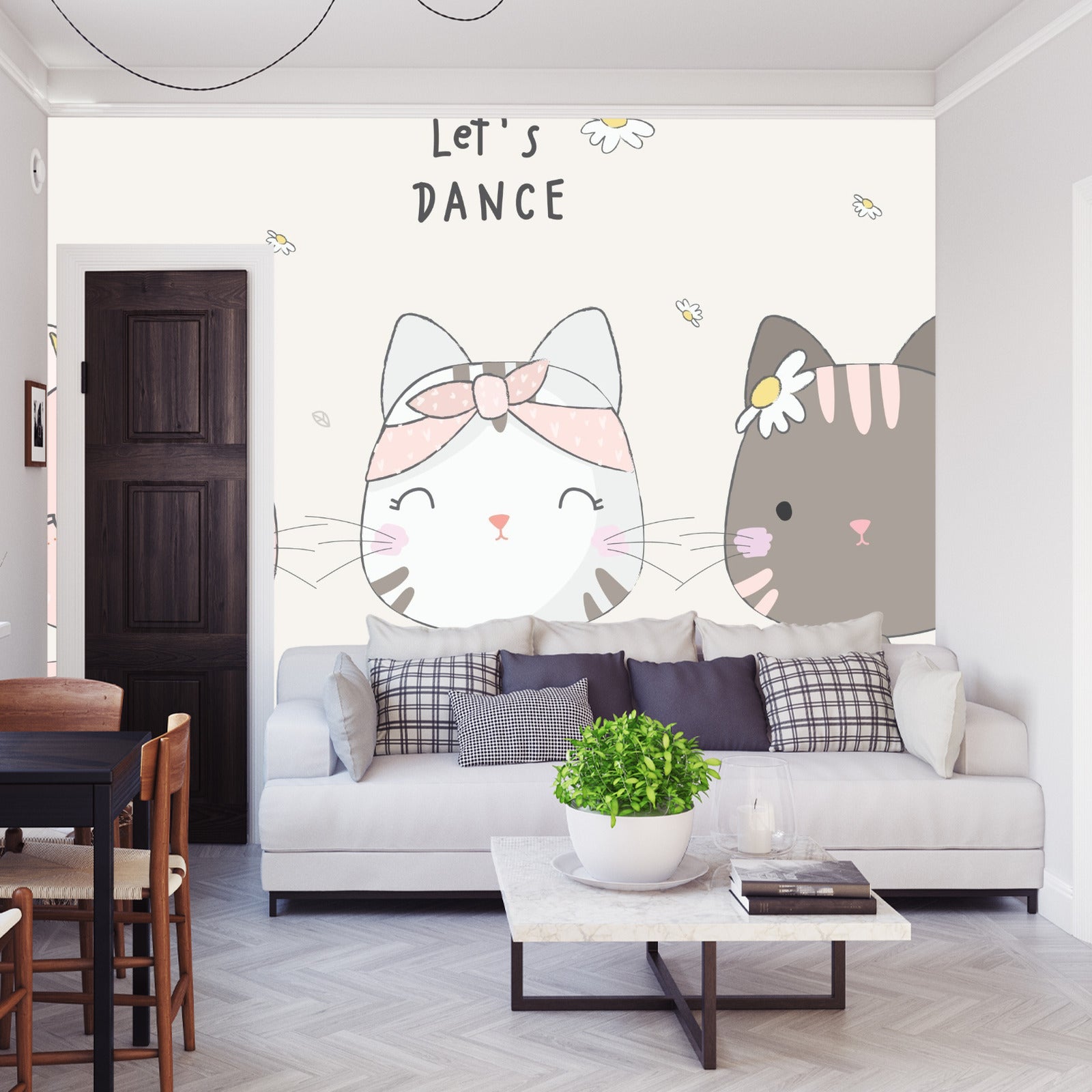 Fototapet Dansende Katter