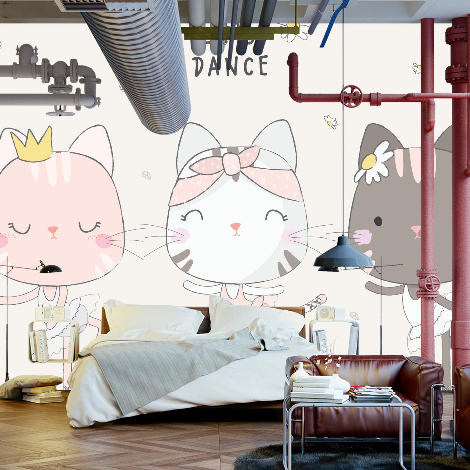 Fototapet Dansende Katter