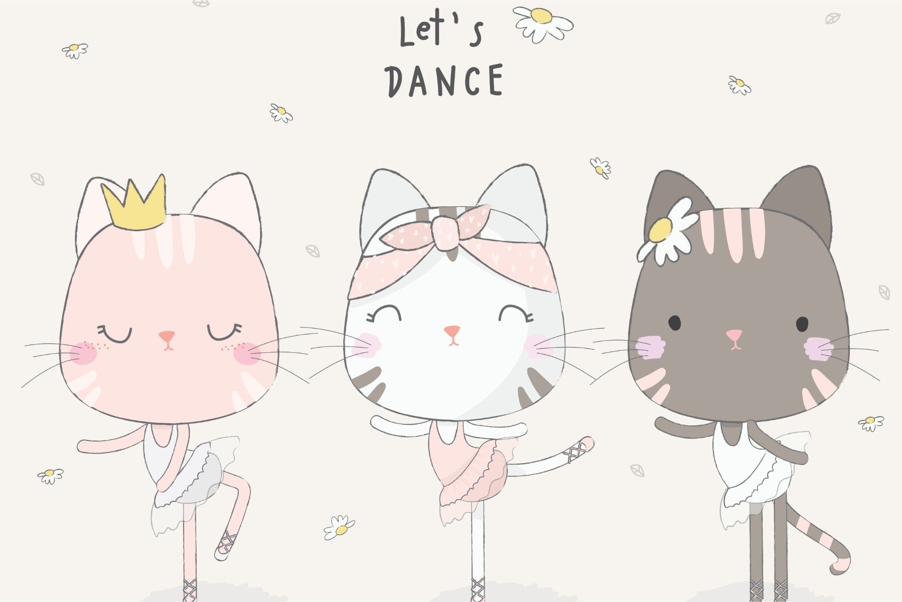 Fototapet Dansende Katter