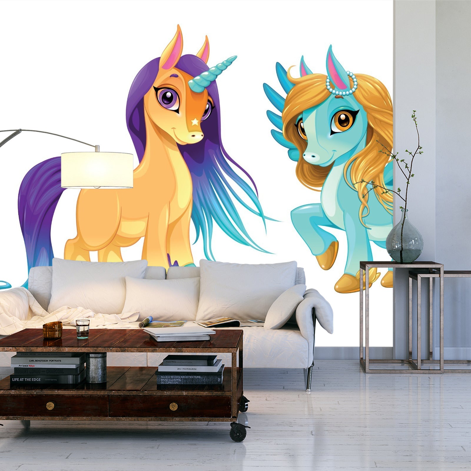 Fototapet Enhjørning Og Pegasus