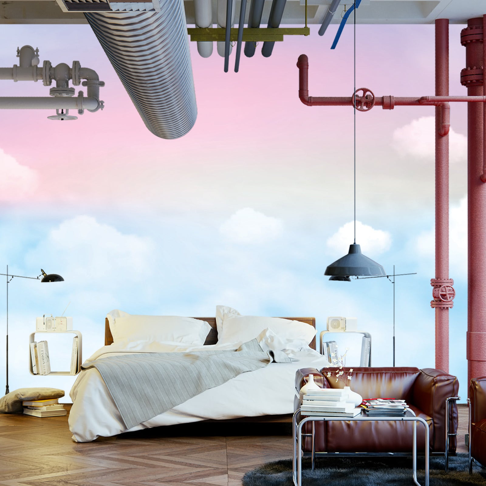 Fototapet Fargerik Tender Sky