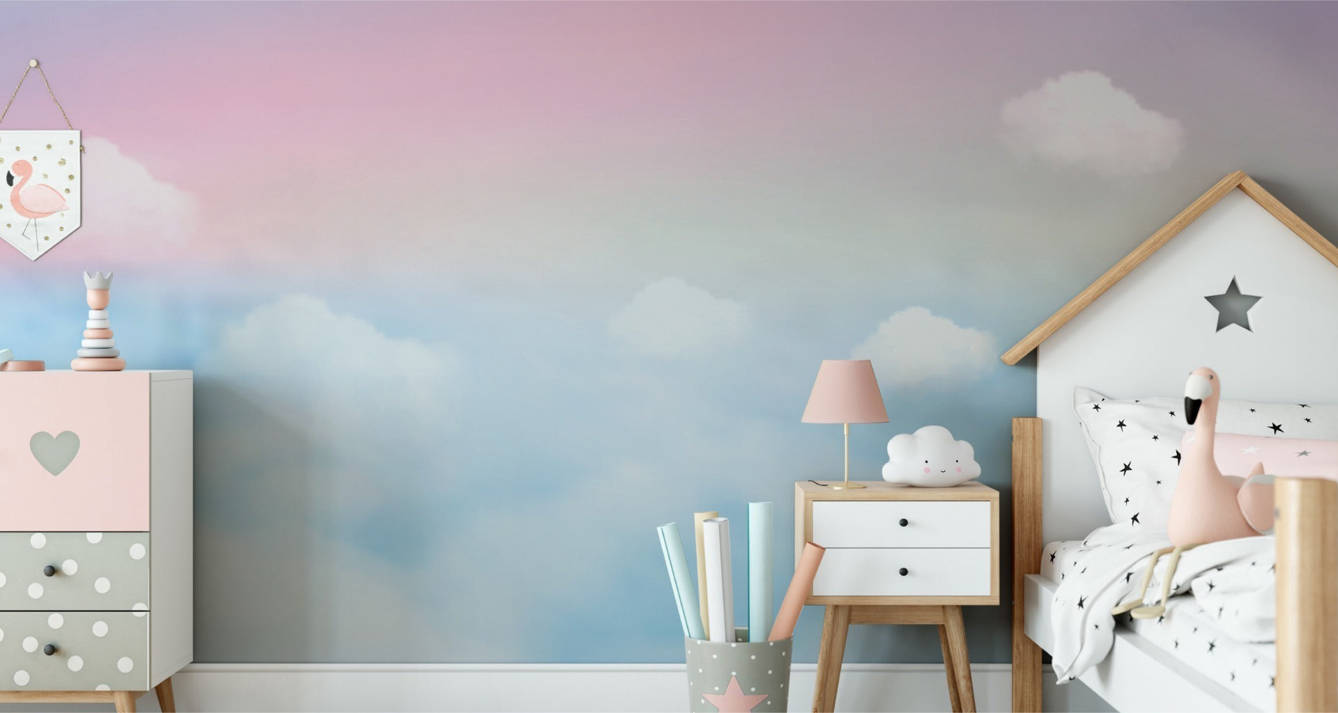 Fototapet Fargerik Tender Sky