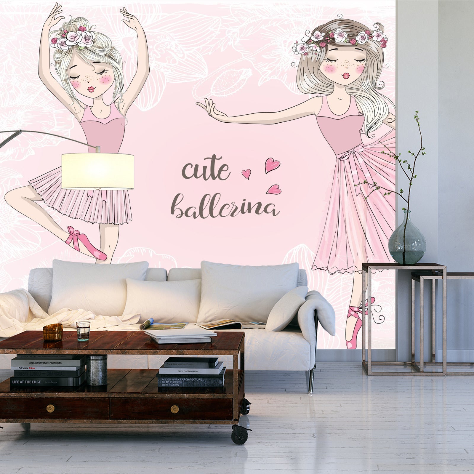 Fototapet Rosa Ballerinaer