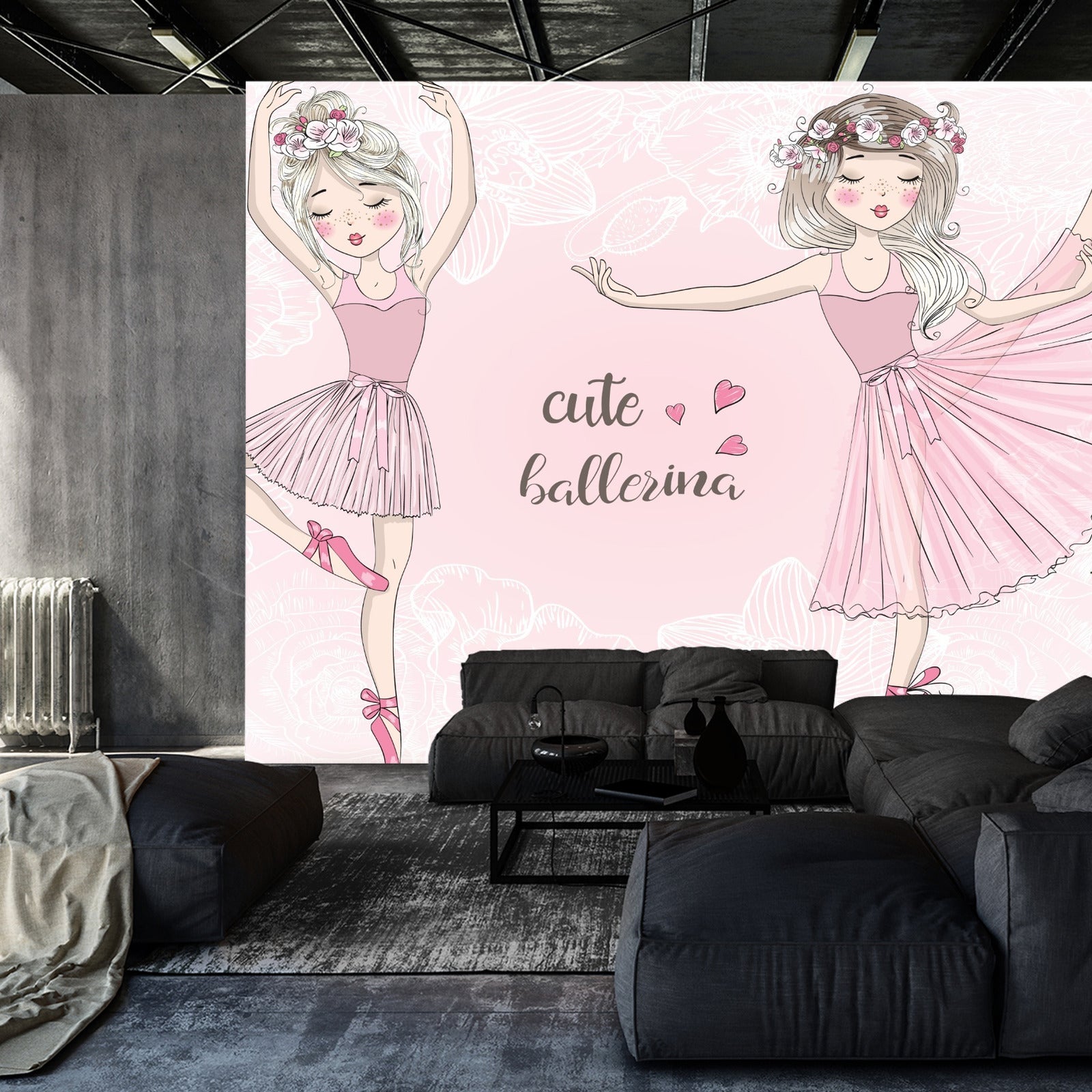 Fototapet Rosa Ballerinaer