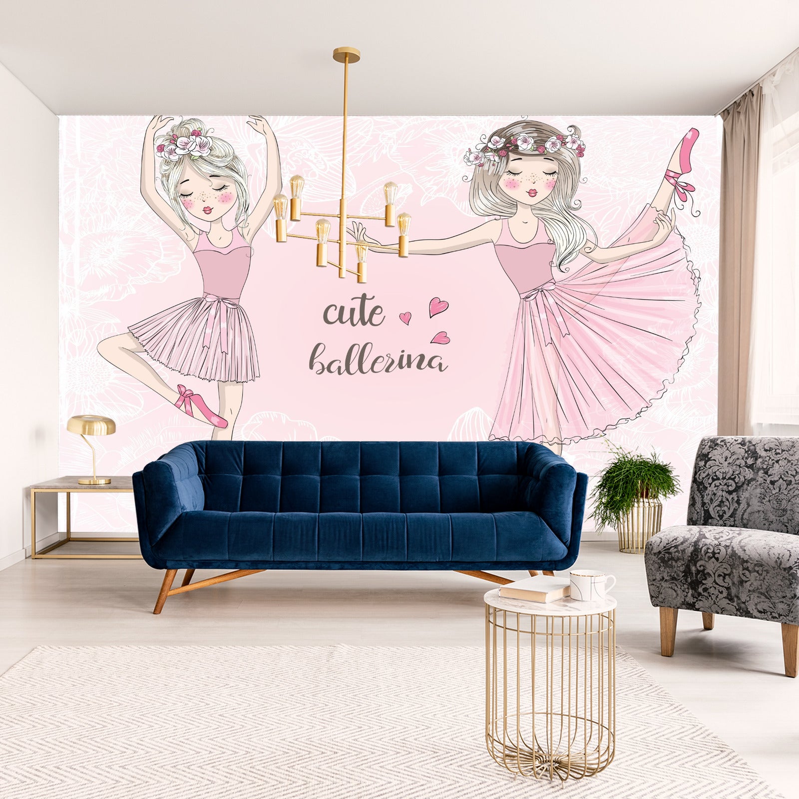 Fototapet Rosa Ballerinaer