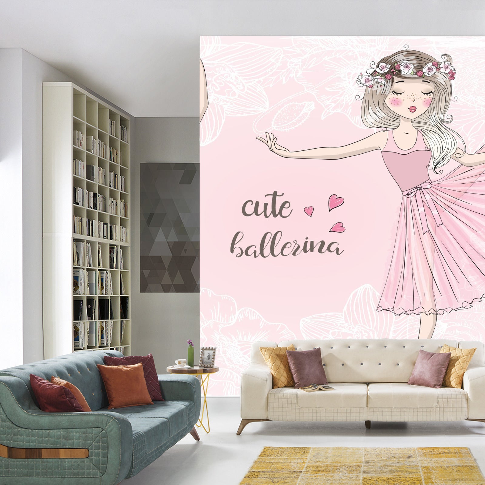 Fototapet Rosa Ballerinaer