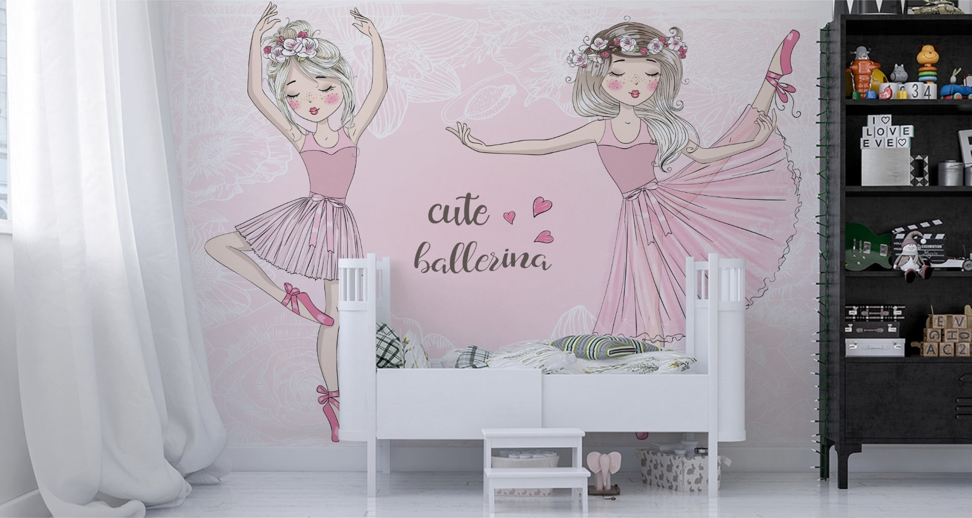 Fototapet Rosa Ballerinaer