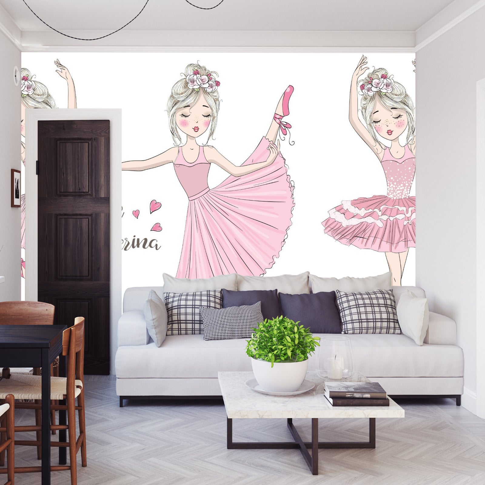 Fototapet Rosa Dansere