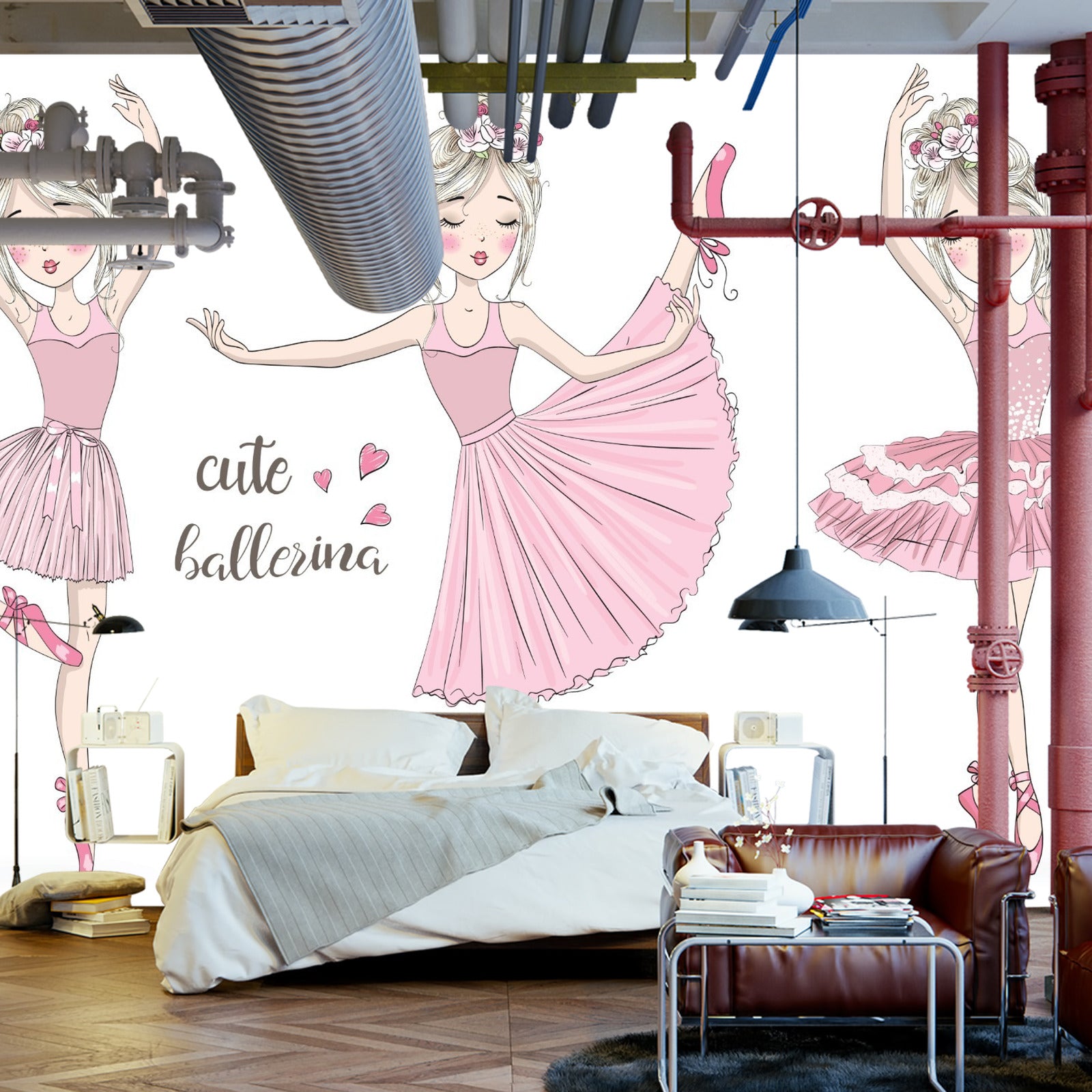 Fototapet Rosa Dansere