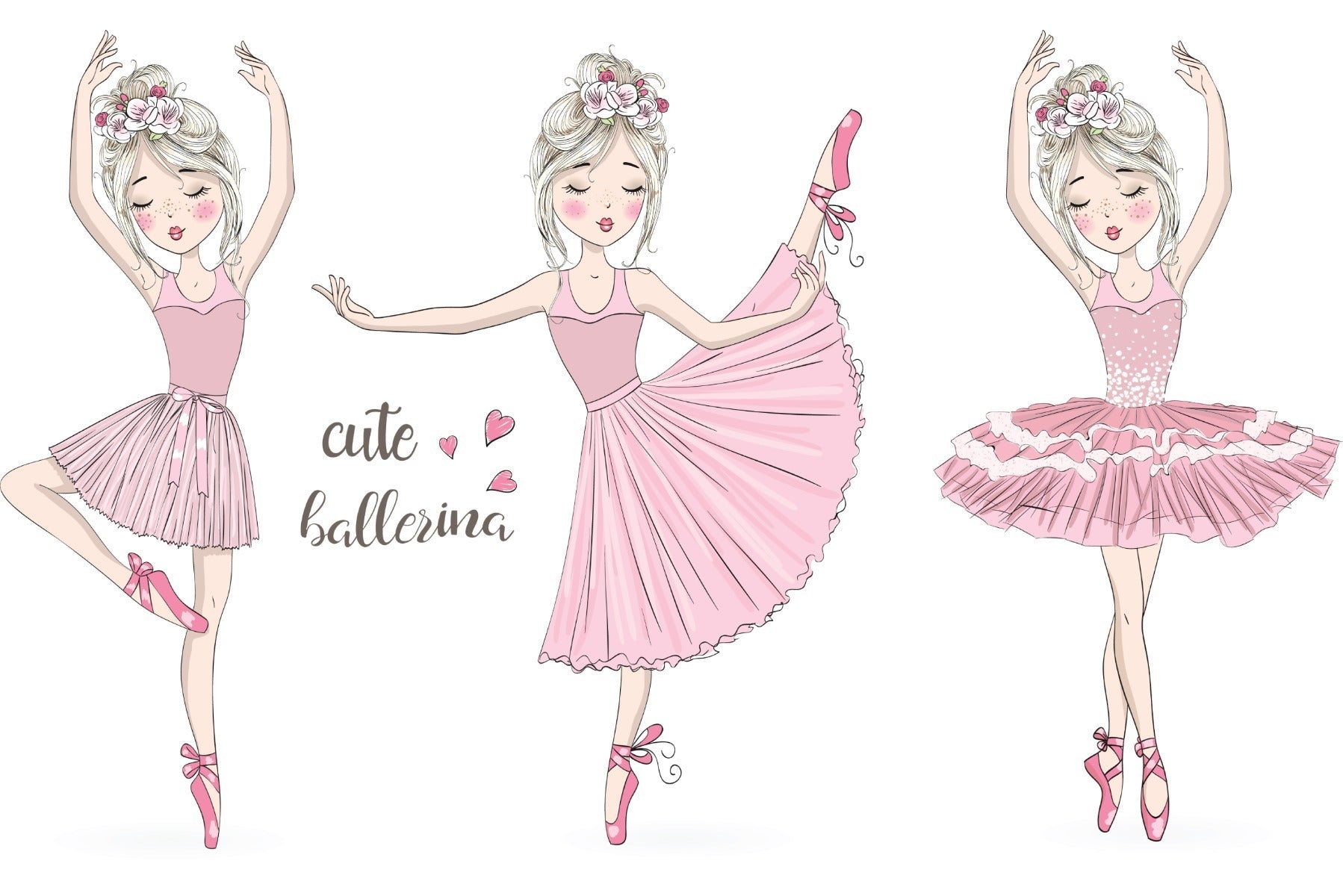 Fototapet Rosa Dansere