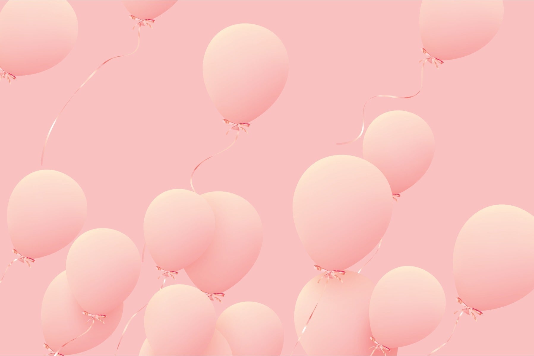 Fototapet Rosa Ballonger