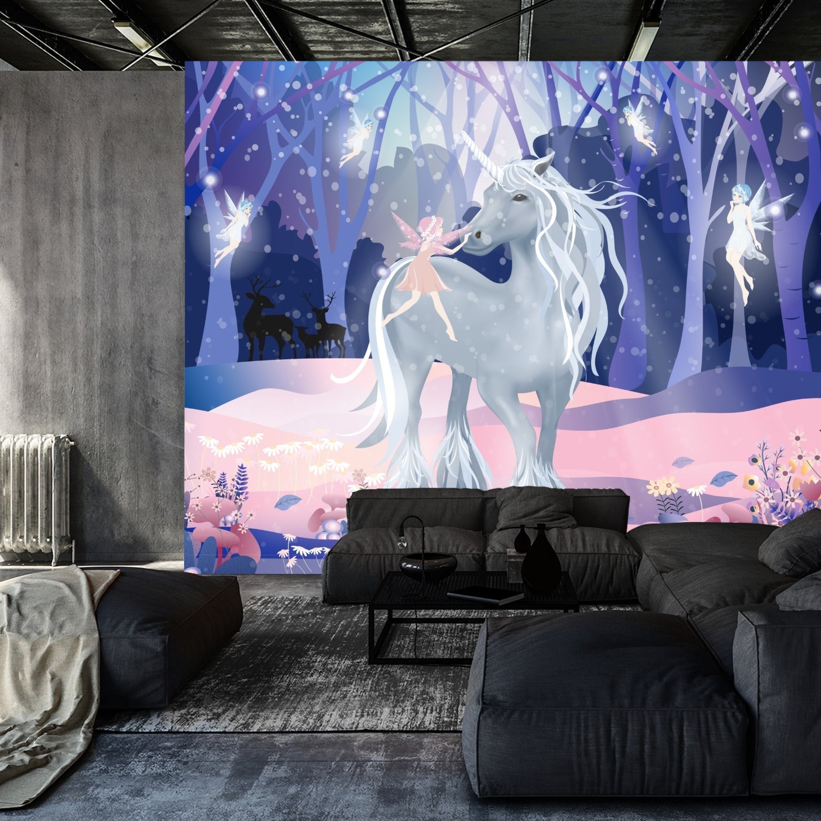 Fototapet Enhjørning Med Feer