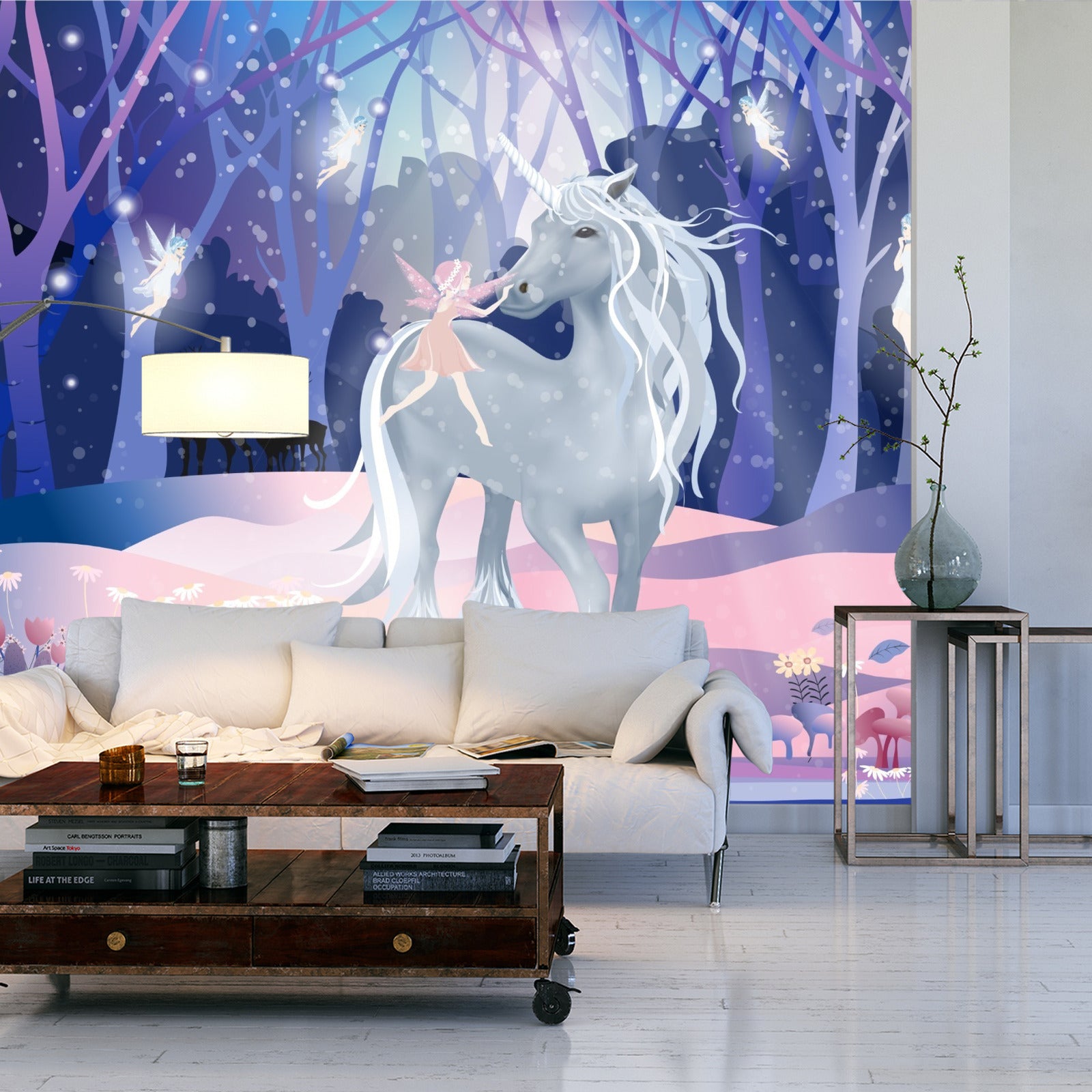 Fototapet Enhjørning Med Feer