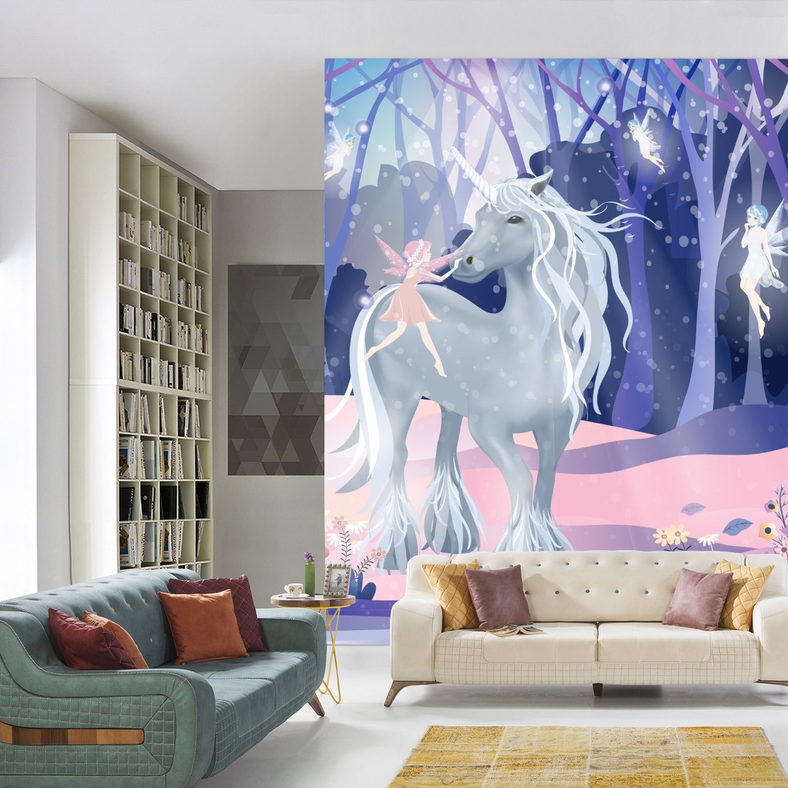Fototapet Enhjørning Med Feer