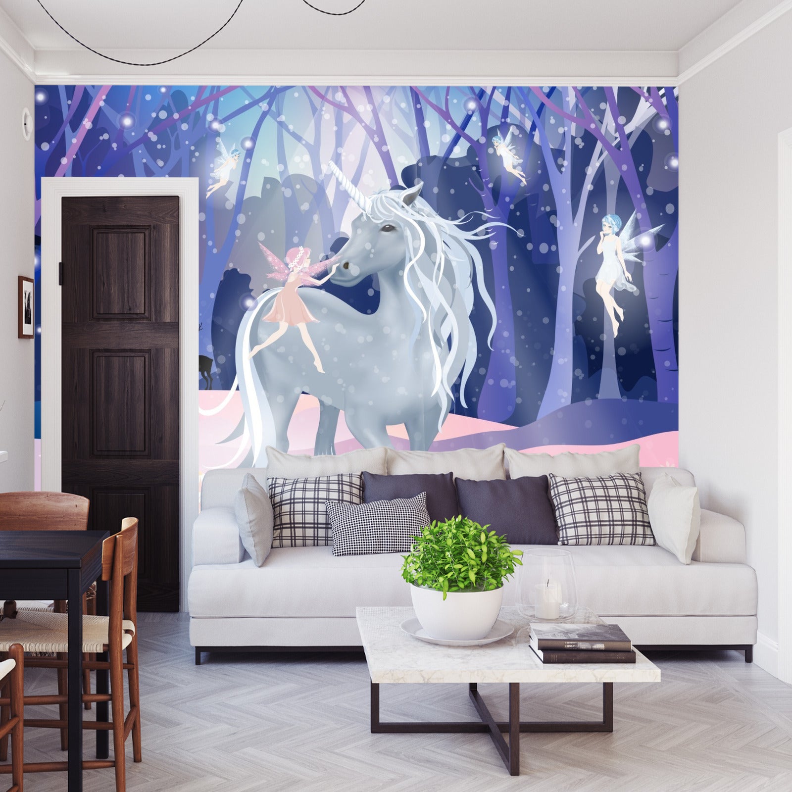 Fototapet Enhjørning Med Feer