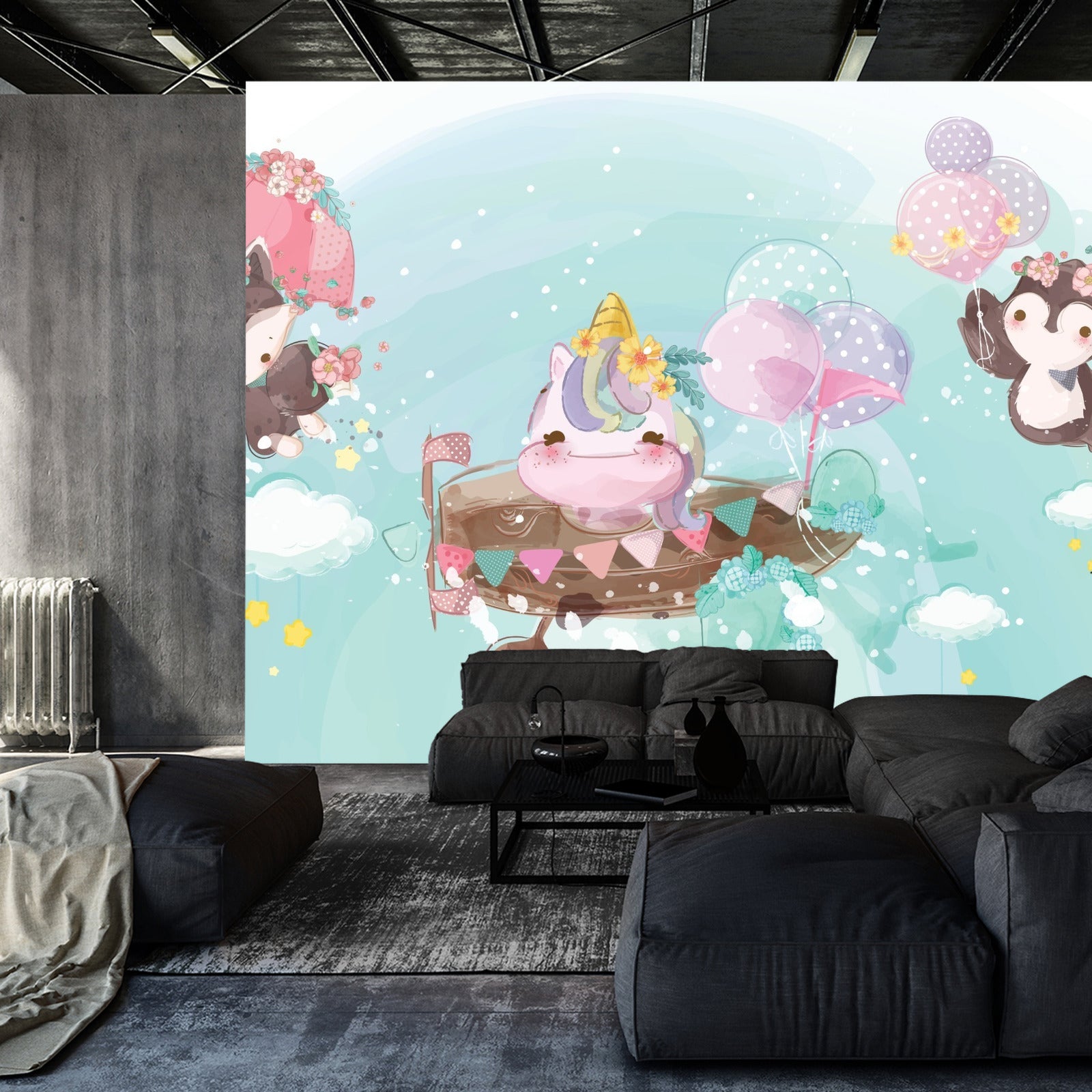 Fototapet Søte Flygende Dyr