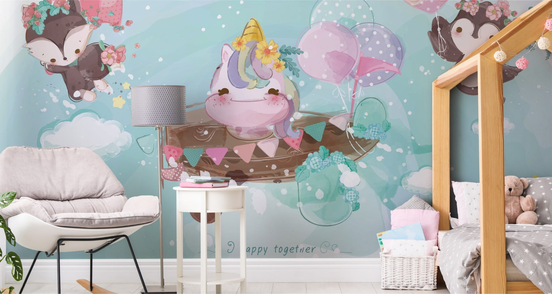 Fototapet Søte Flygende Dyr