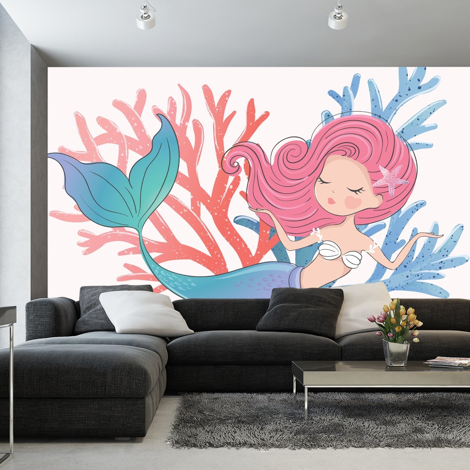 Fototapet Havfruer Med Planter