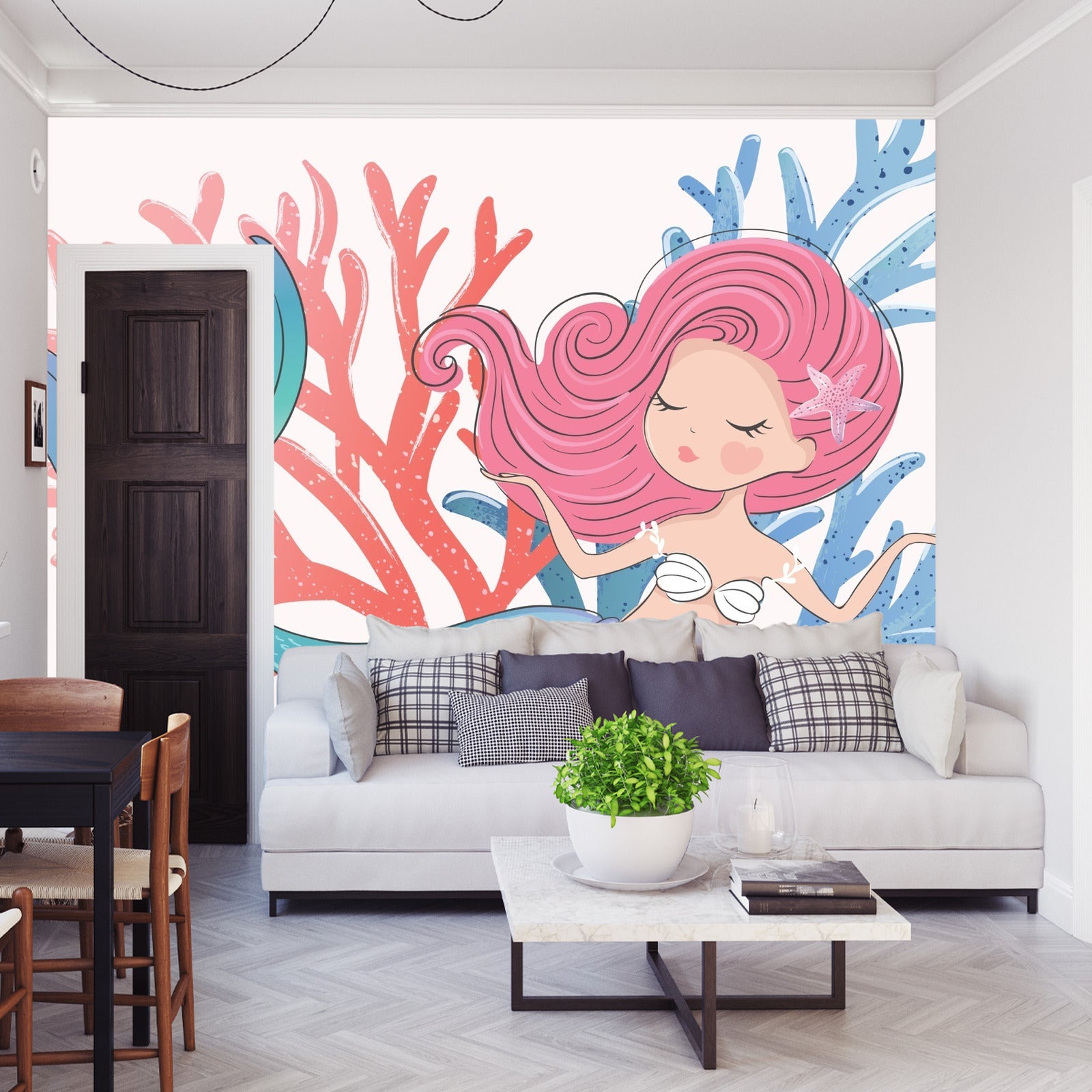 Fototapet Havfruer Med Planter