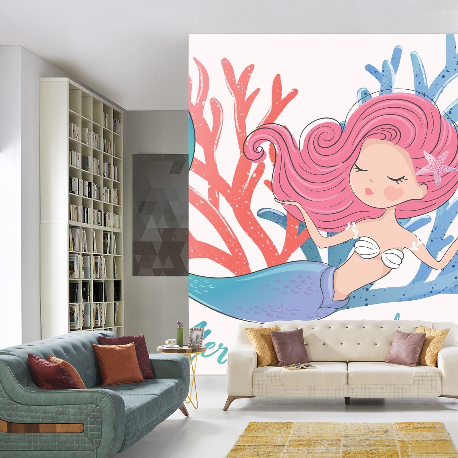 Fototapet Havfruer Med Planter