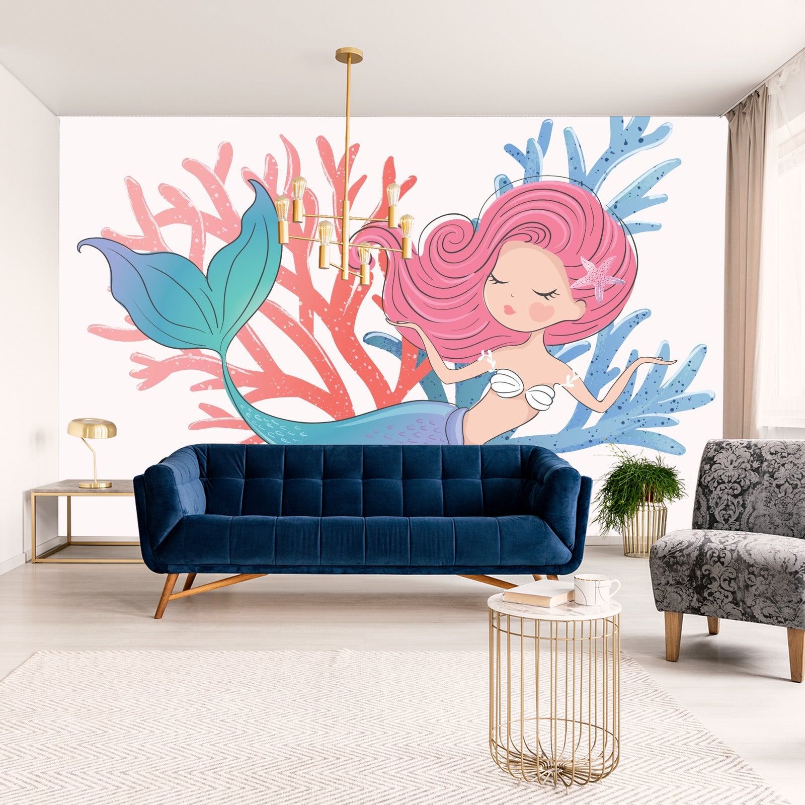 Fototapet Havfruer Med Planter