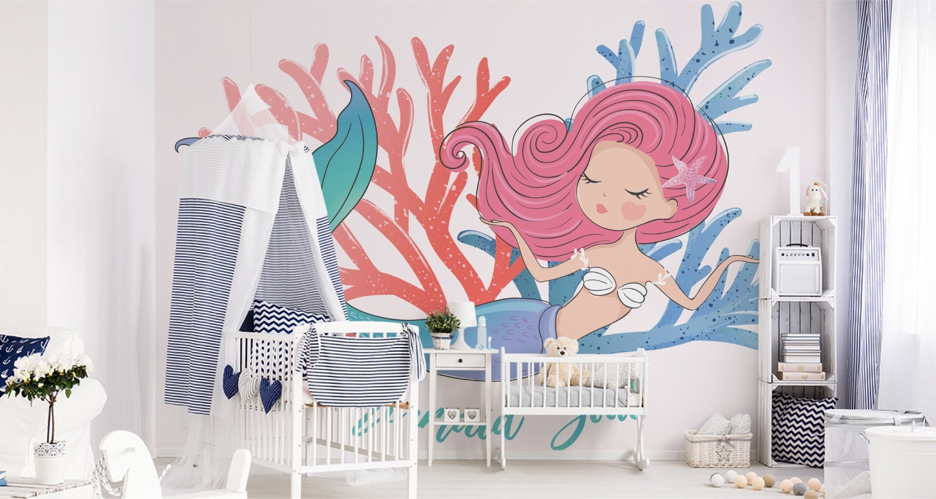 Fototapet Havfruer Med Planter