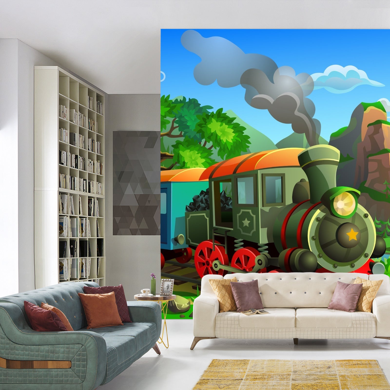 Fototapet Tog Og Landskap