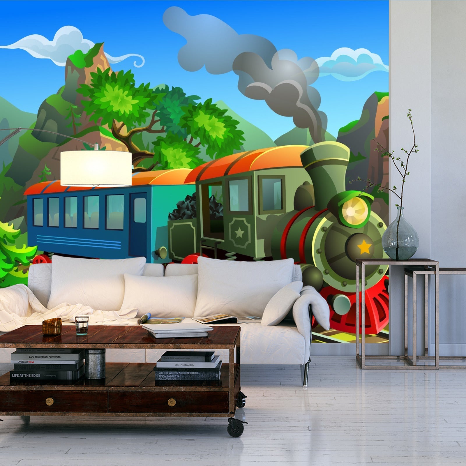 Fototapet Tog Og Landskap