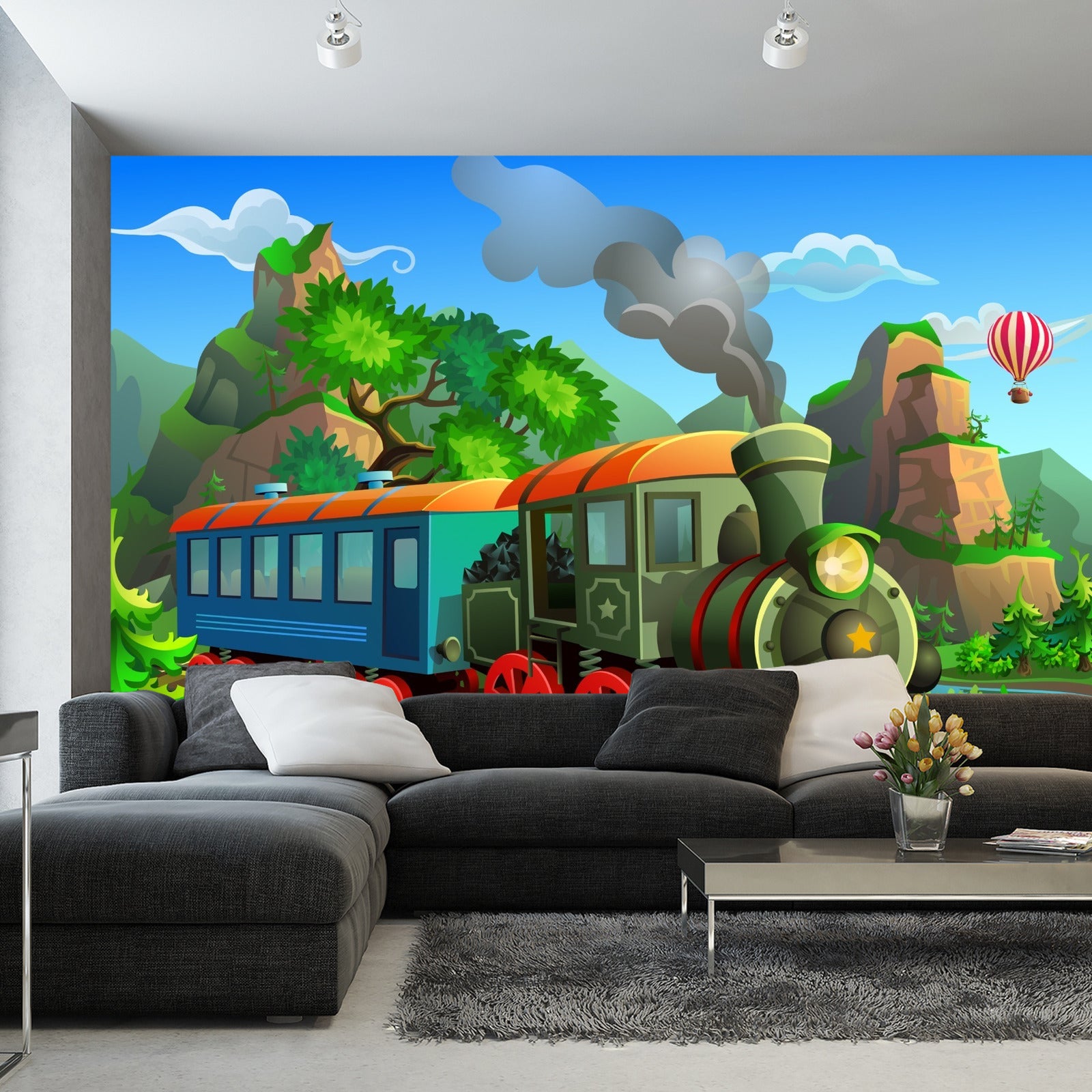 Fototapet Tog Og Landskap