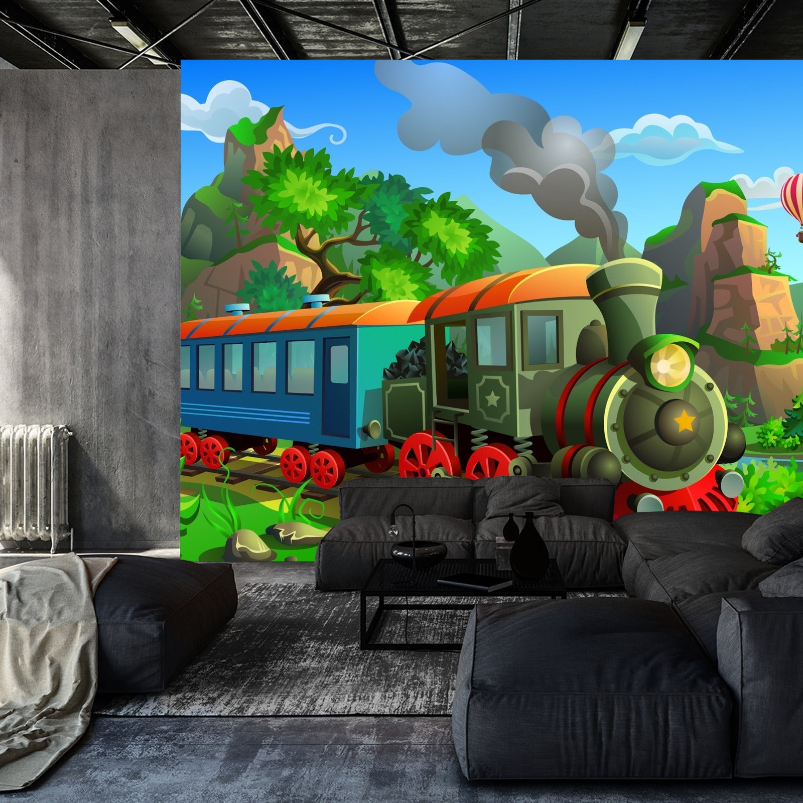 Fototapet Tog Og Landskap