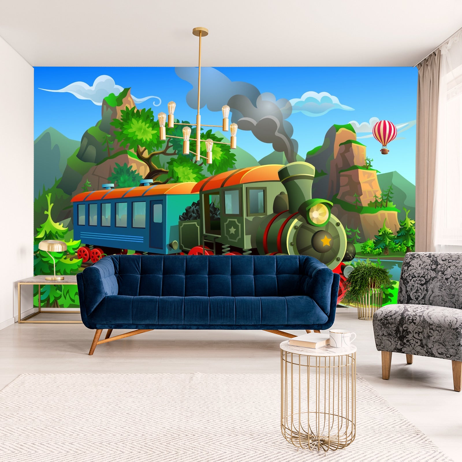 Fototapet Tog Og Landskap