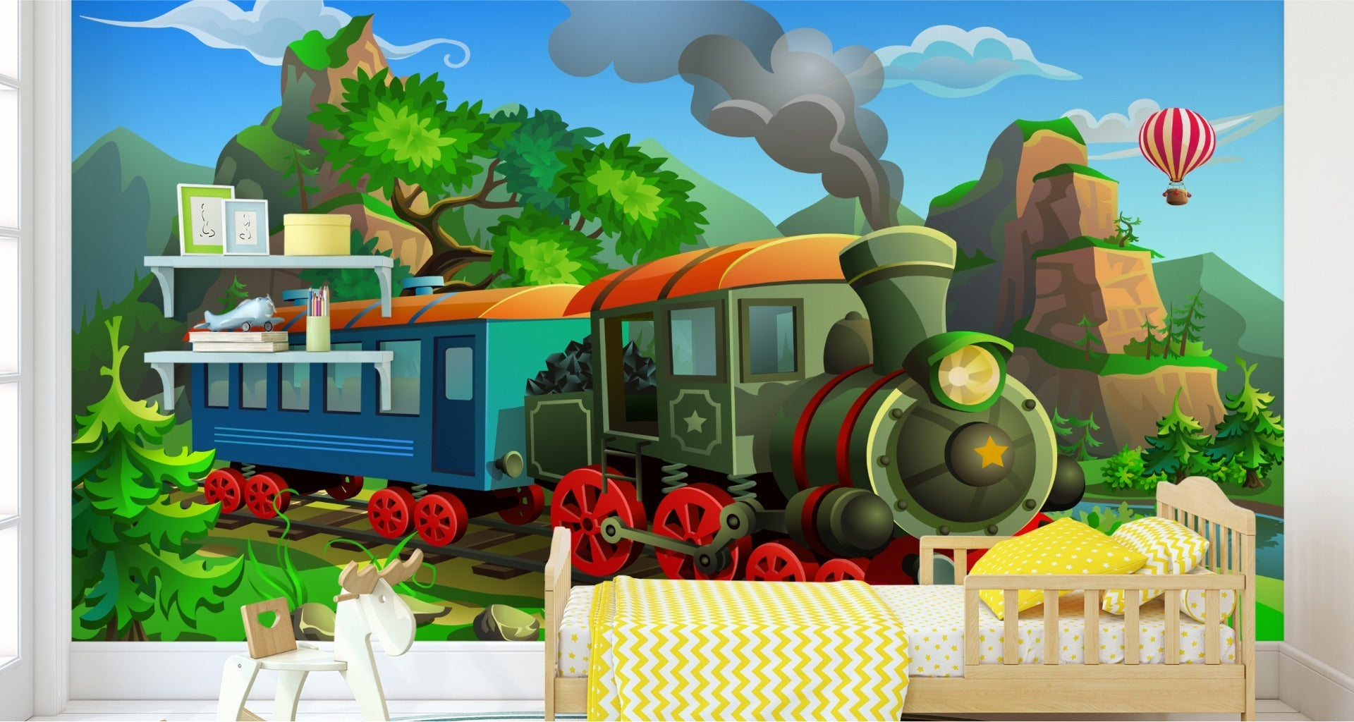 Fototapet Tog Og Landskap