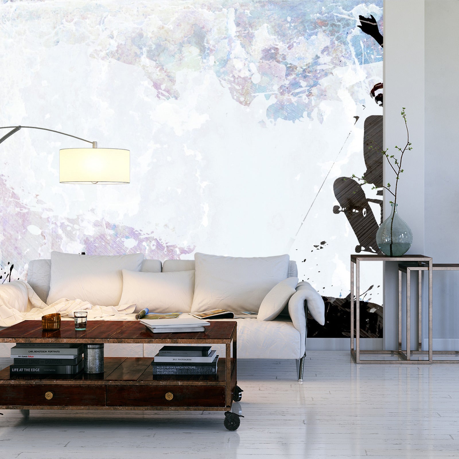 Fototapet Skateboarding I Grafisk Stil