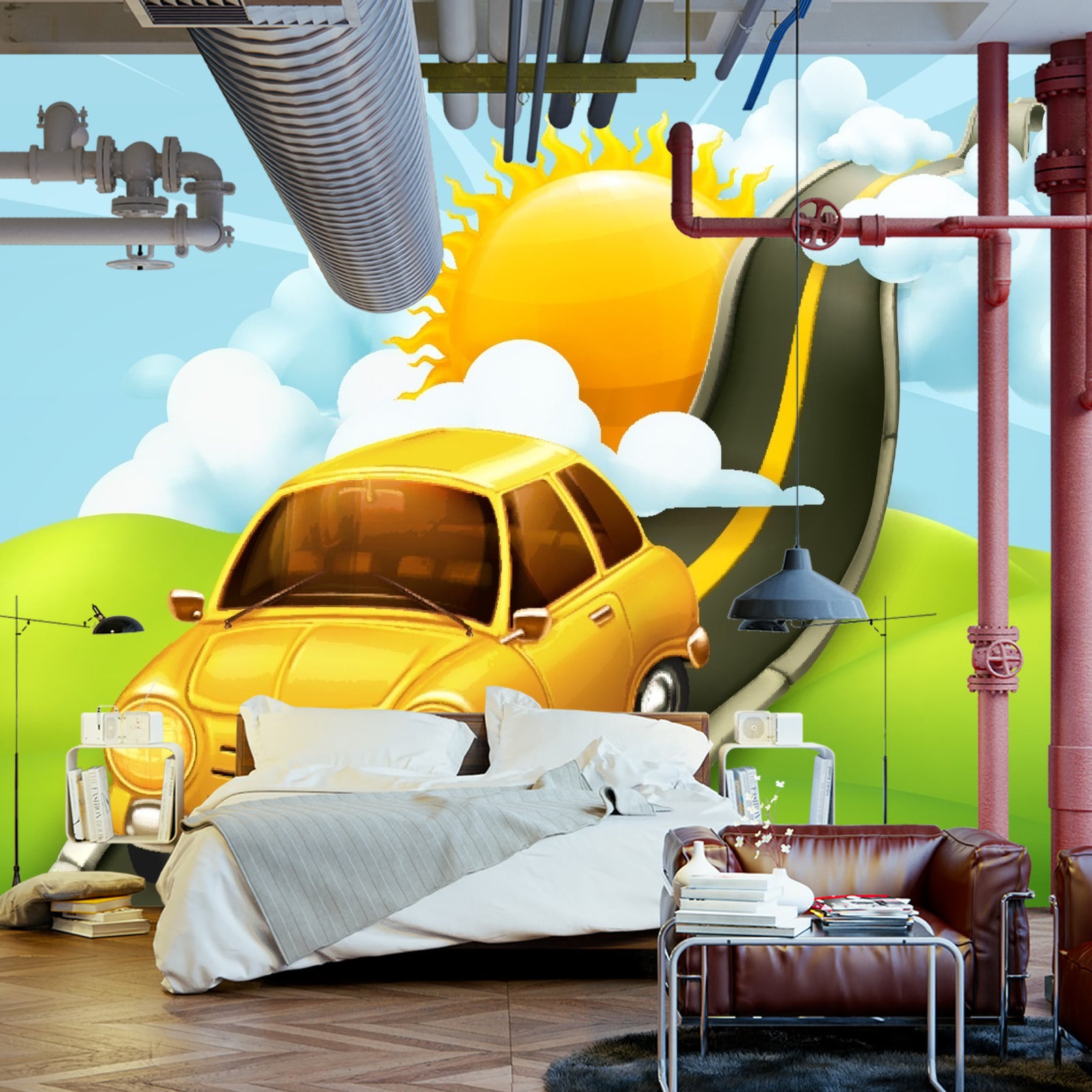 Fototapet Eventyrbil Og Gate