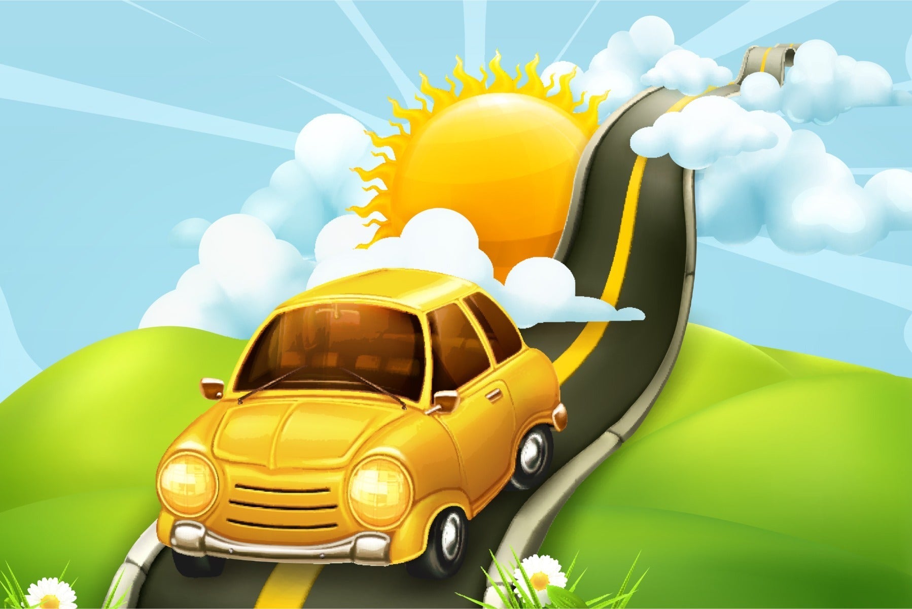 Fototapet Eventyrbil Og Gate