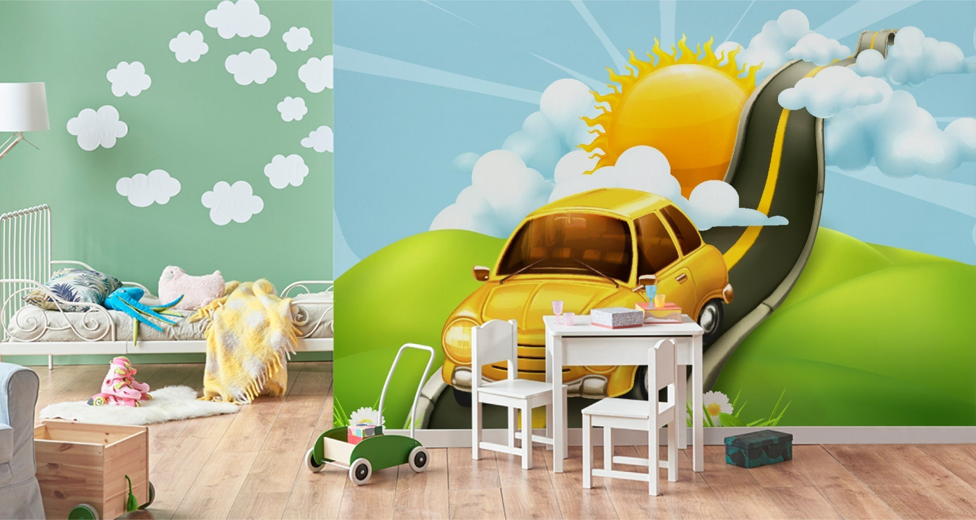 Fototapet Eventyrbil Og Gate