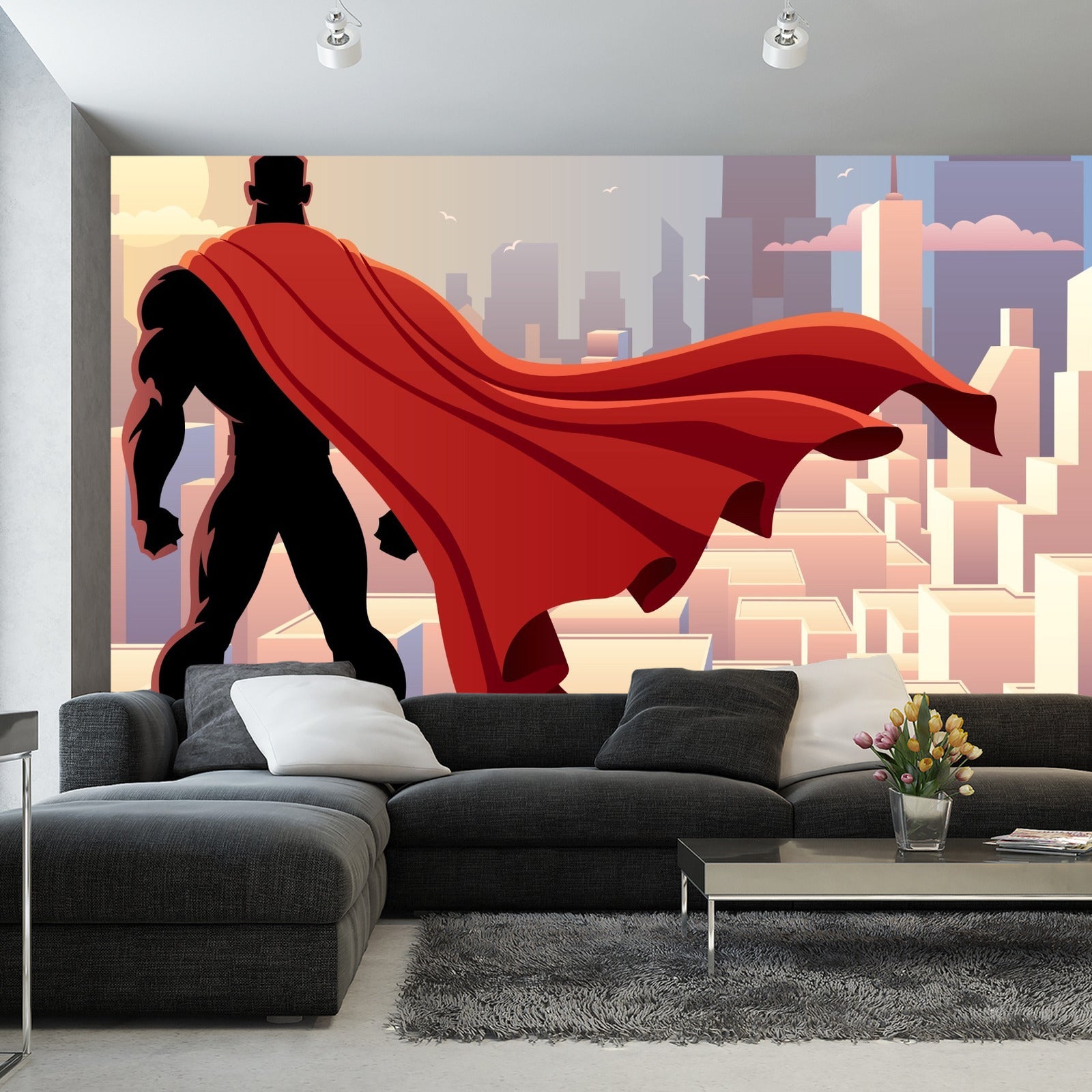 Fototapet Superhelt I En Kappe