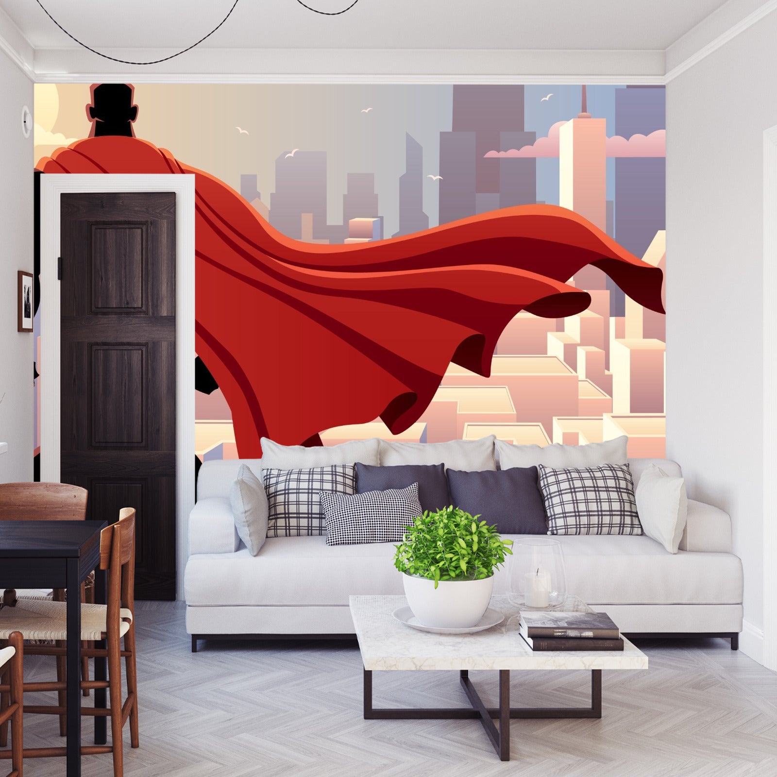 Fototapet Superhelt I En Kappe