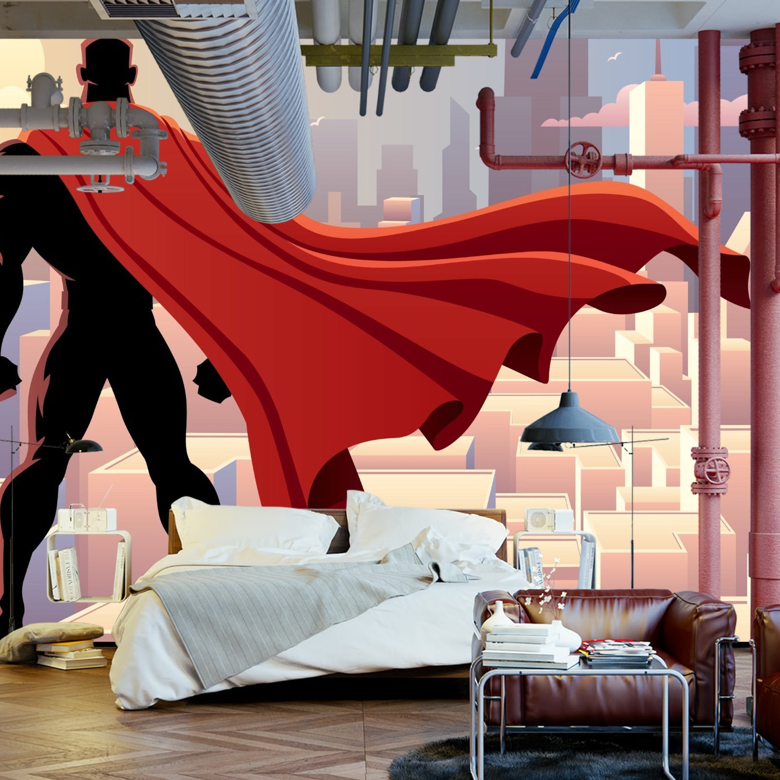 Fototapet Superhelt I En Kappe