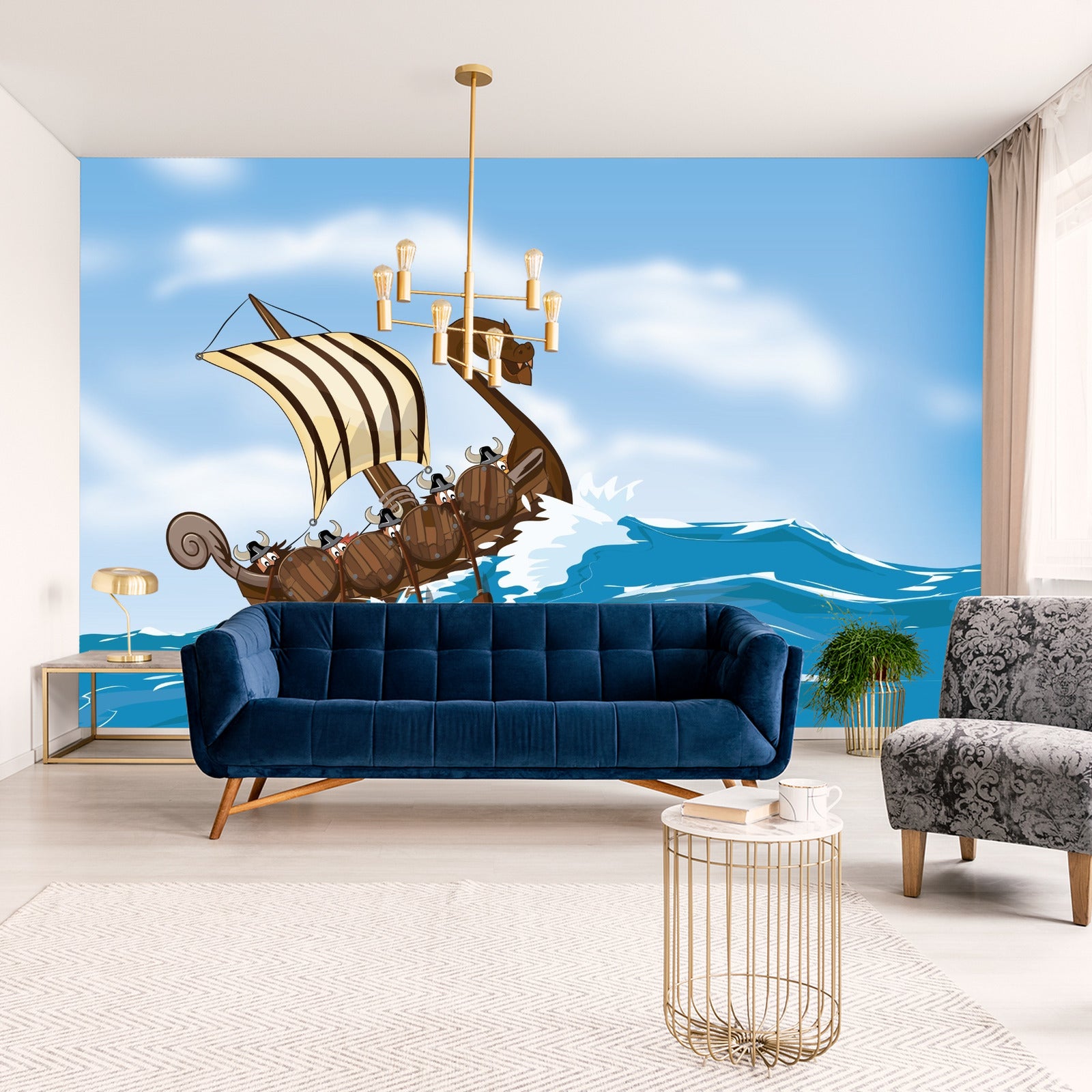 Fototapet Skip På Havet