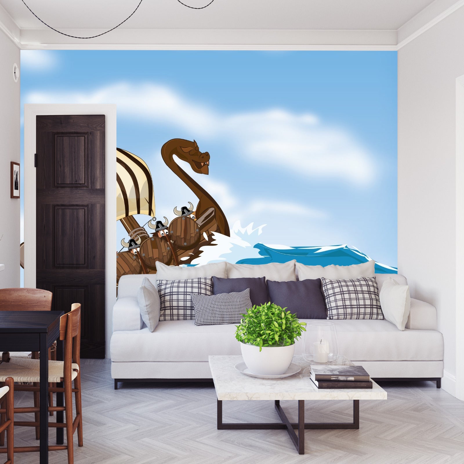 Fototapet Skip På Havet