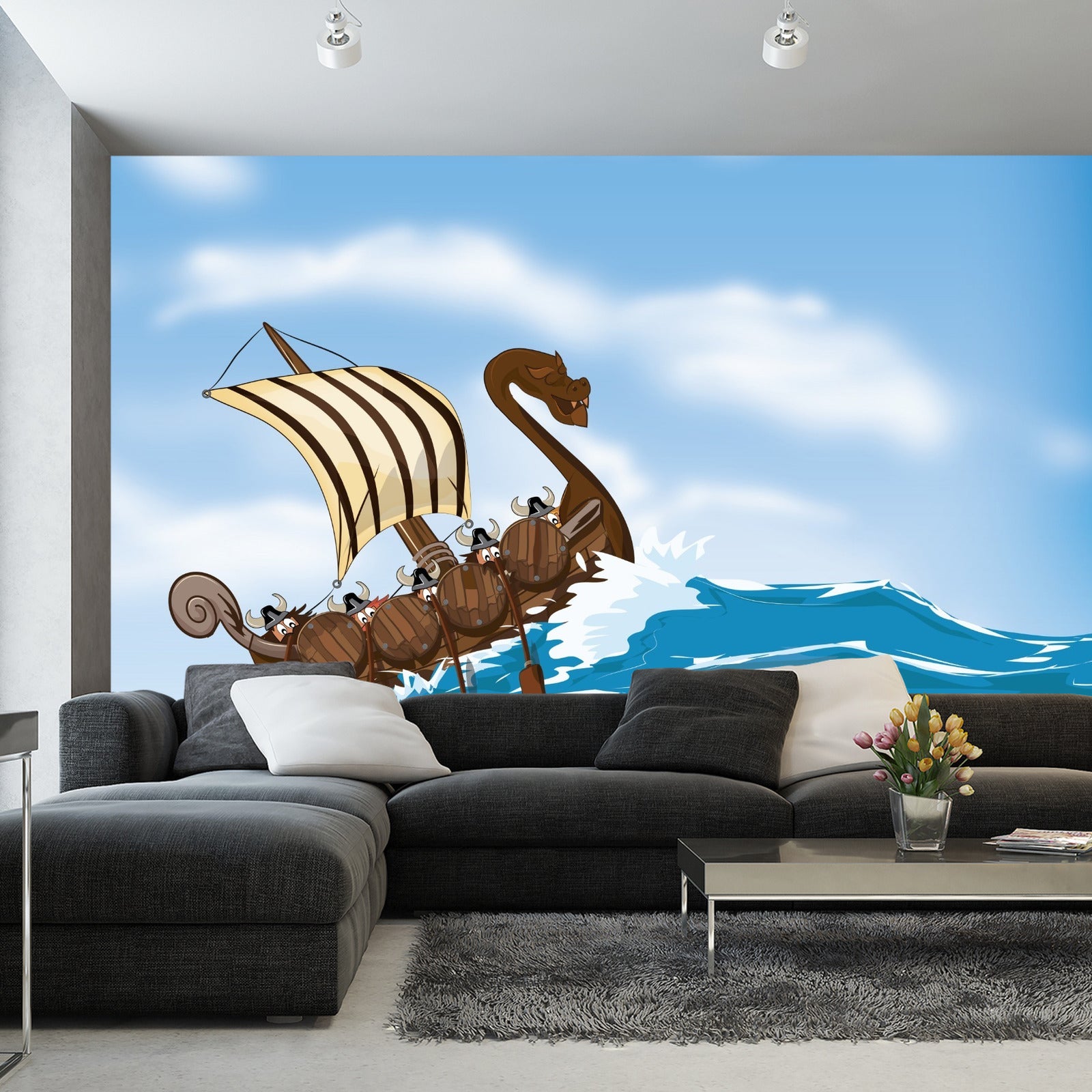 Fototapet Skip På Havet