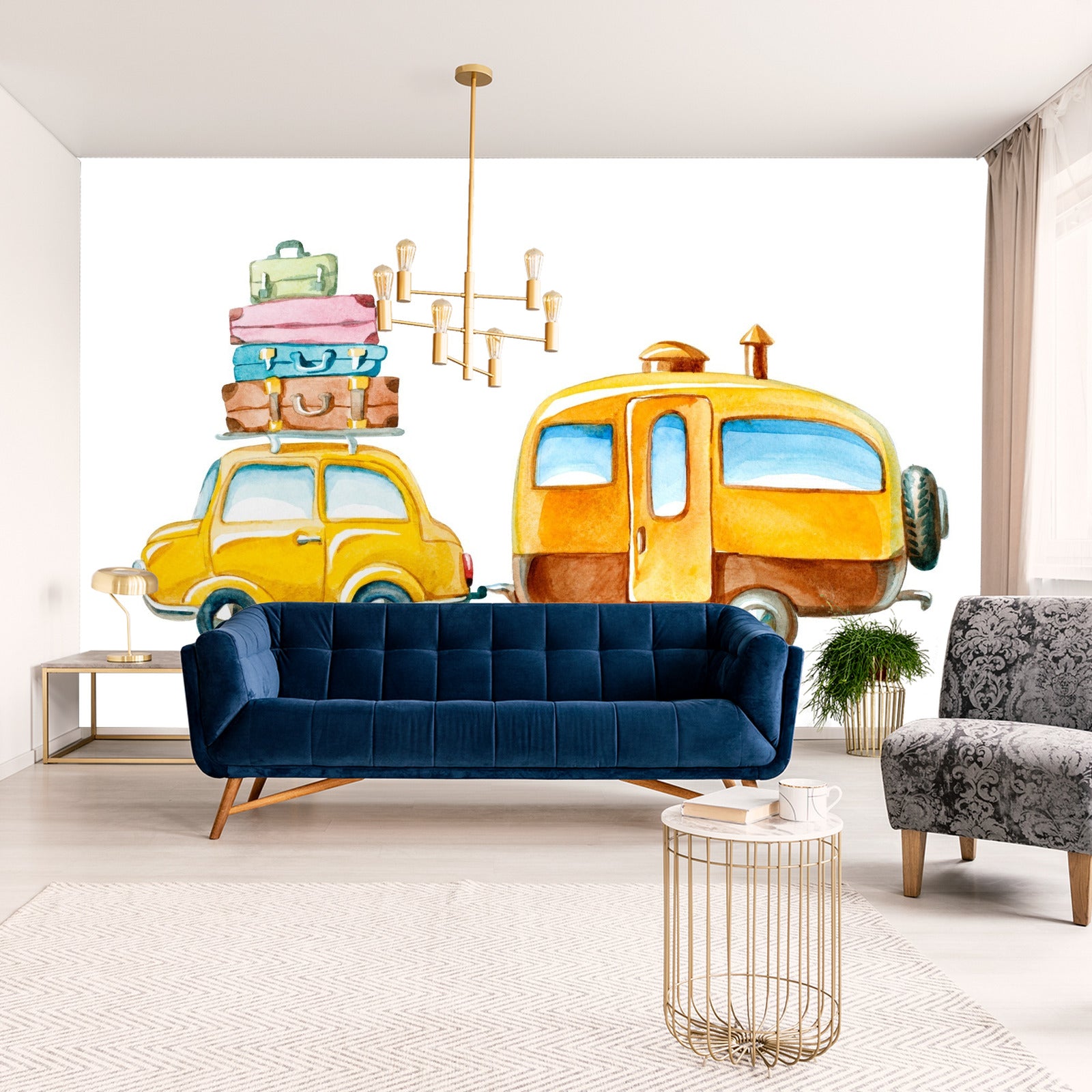 Fototapet Reisende Bil