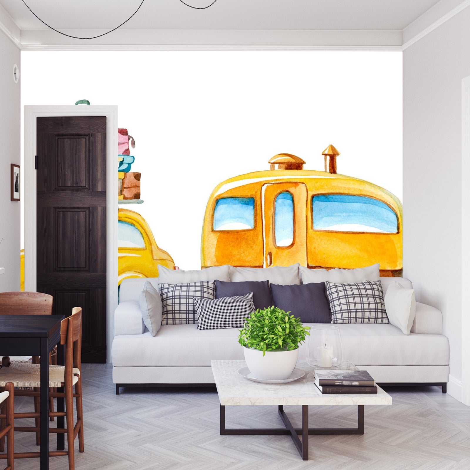 Fototapet Reisende Bil