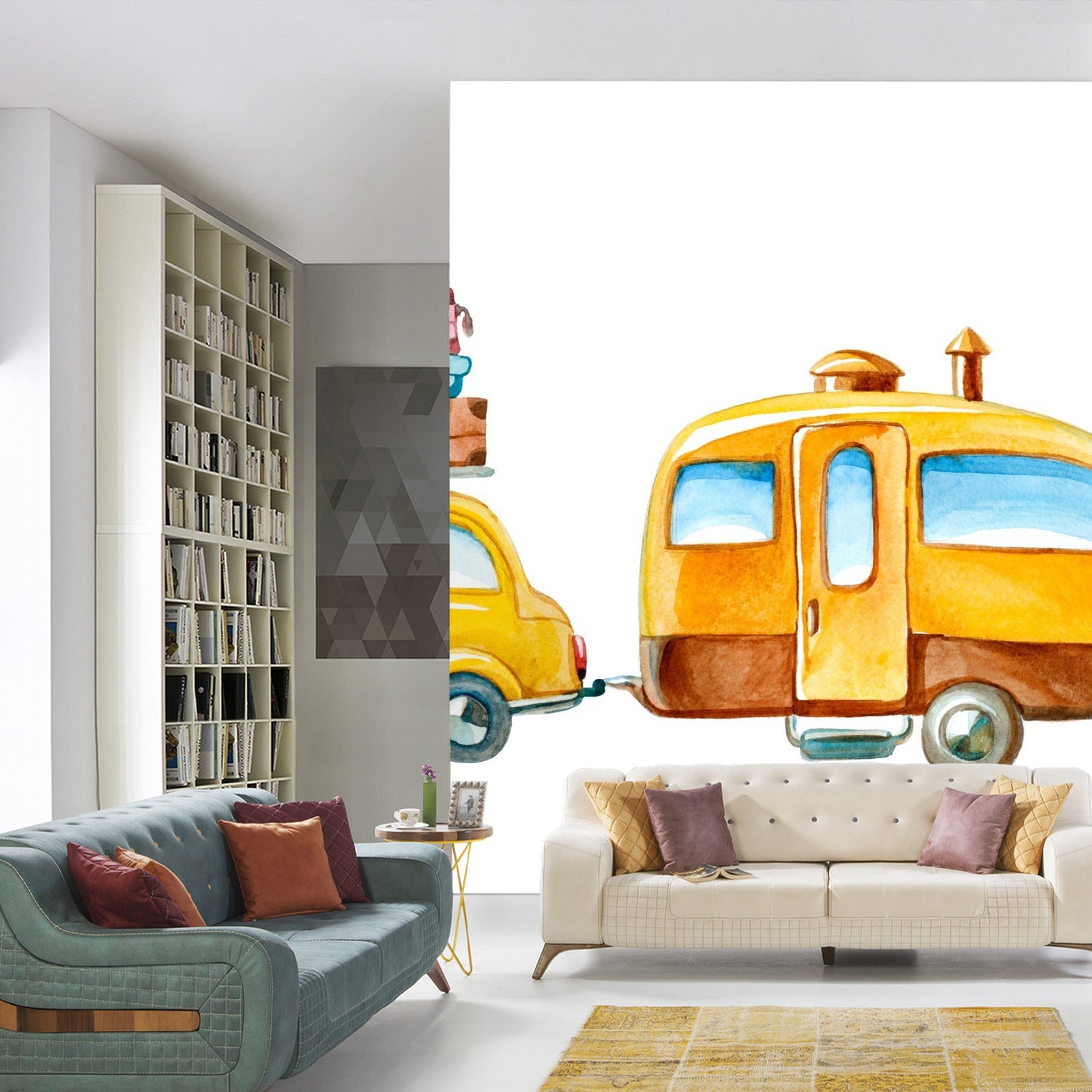 Fototapet Reisende Bil