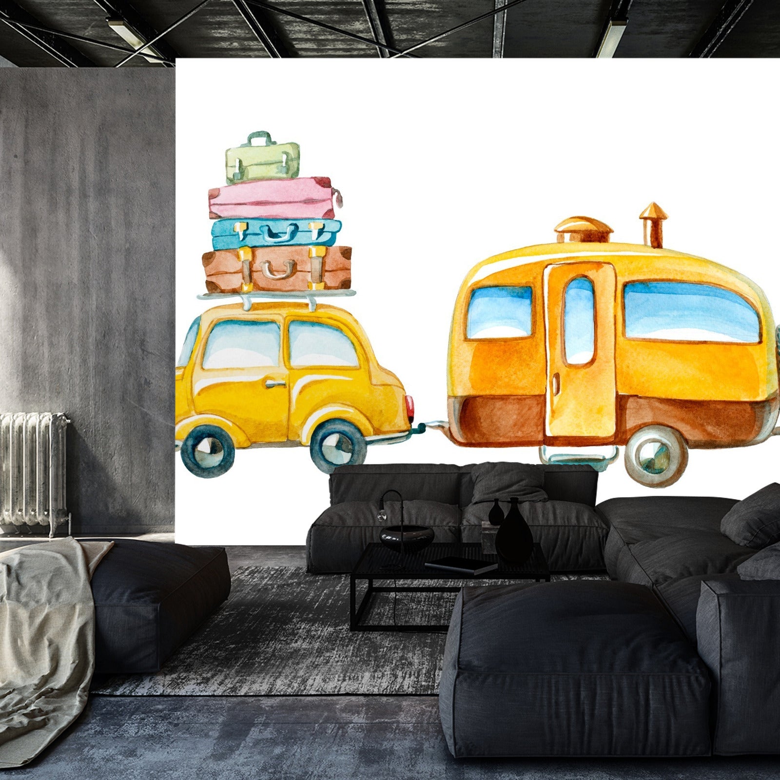 Fototapet Reisende Bil