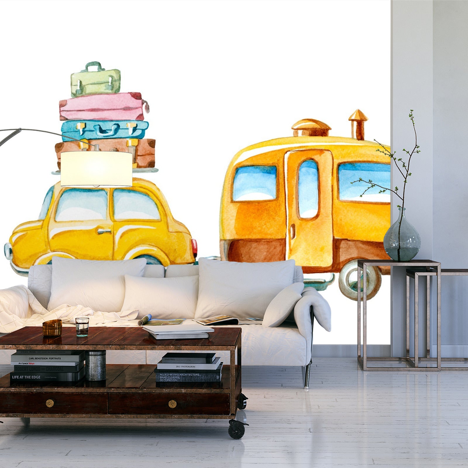 Fototapet Reisende Bil