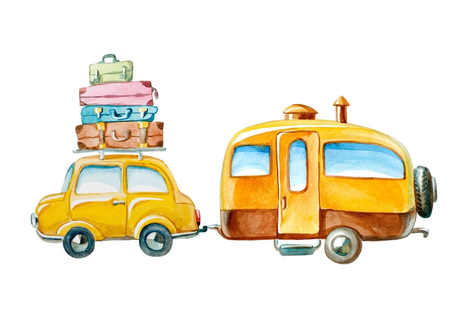 Fototapet Reisende Bil